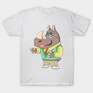 Goofy Daddy Rhino Kids T-Shirt T-Shirt